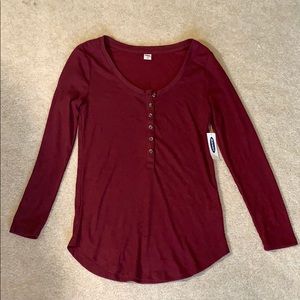 Old navy red button up